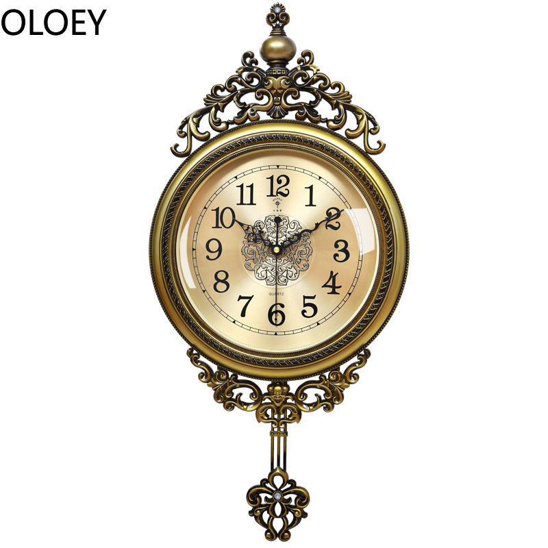 Clock With Econdsluxury Gold Quartz Wall Clock - Silent, Modern Home  Decor, Large Scenic Design