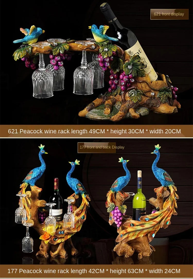 Wine Rack In European Style With Horse For Home Decoration In A Creative Way