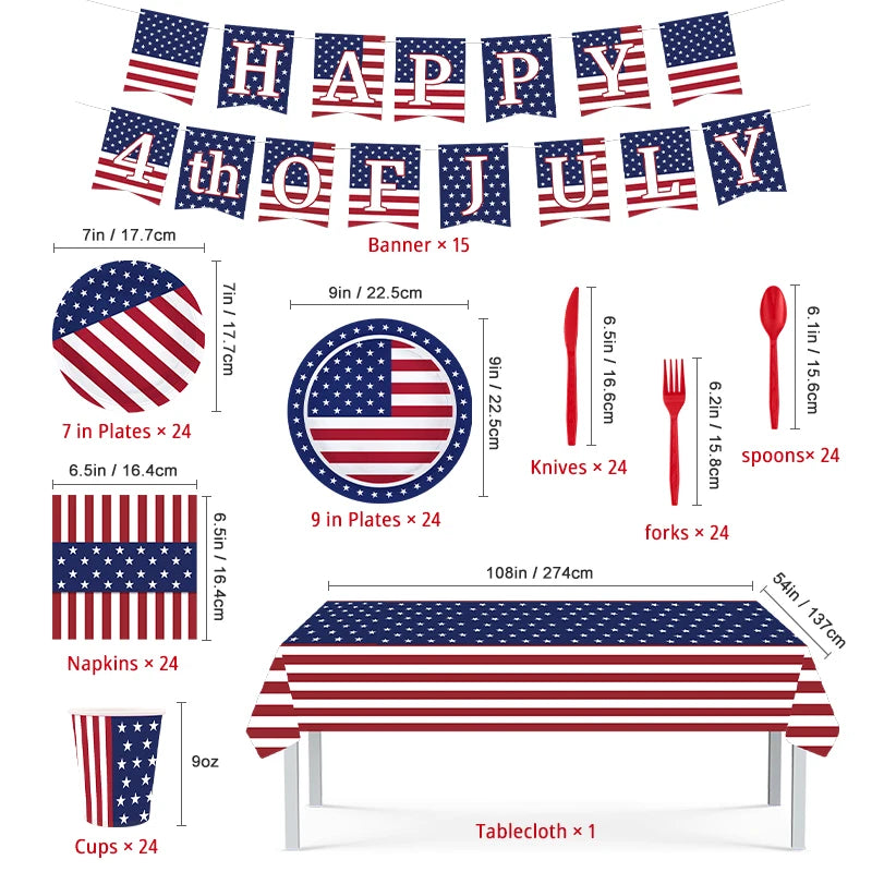 American Flags 4th Of July Party Supplies 3x5 With Sublimation Design