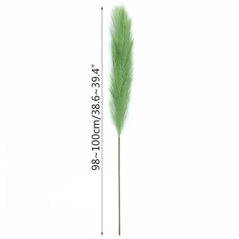 5pcs 100cm Artificial Pampas Grass Dried Reed Flowers Bouquet Wedding Party Decoration Home Room DIY Fake Plant Decor Supplies