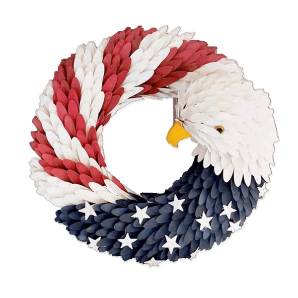 American Flag Wreath For Independence Day Memorial Day 4th July Decorations