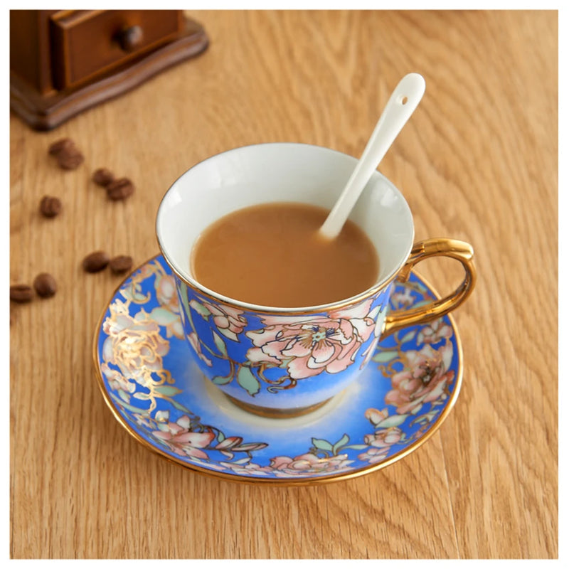 Europe Porcelain Coffee Cup And Saucer sets Classic Ceramic Tea cup Espresso Cup Milk cup Fashion home Decoration accessories