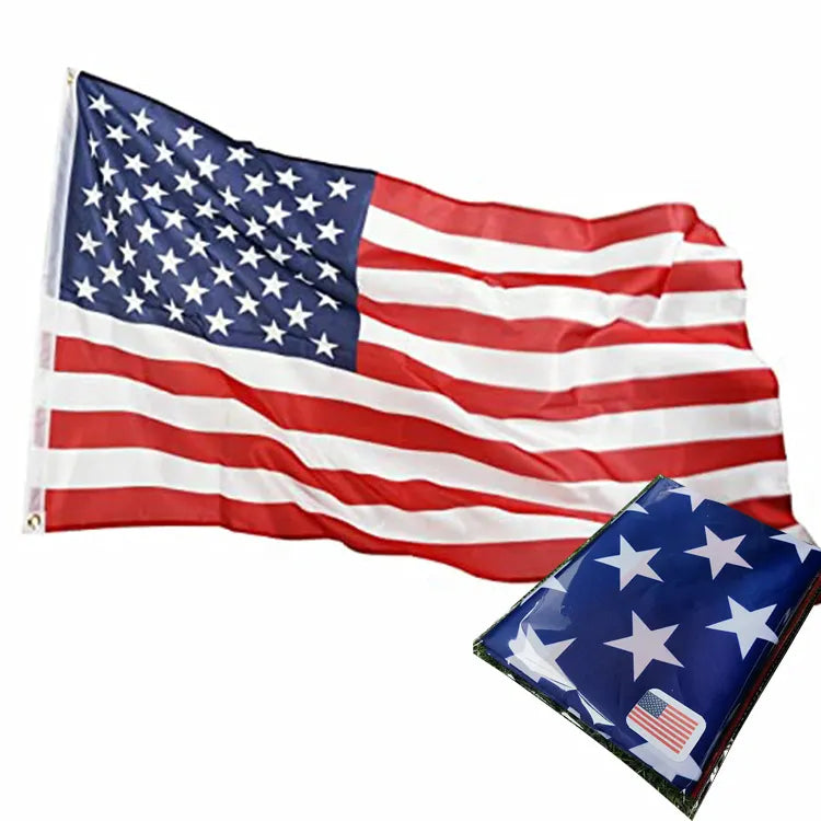 Large USA 4th July Garden Flag 5ft x 3ft For Sporting Events