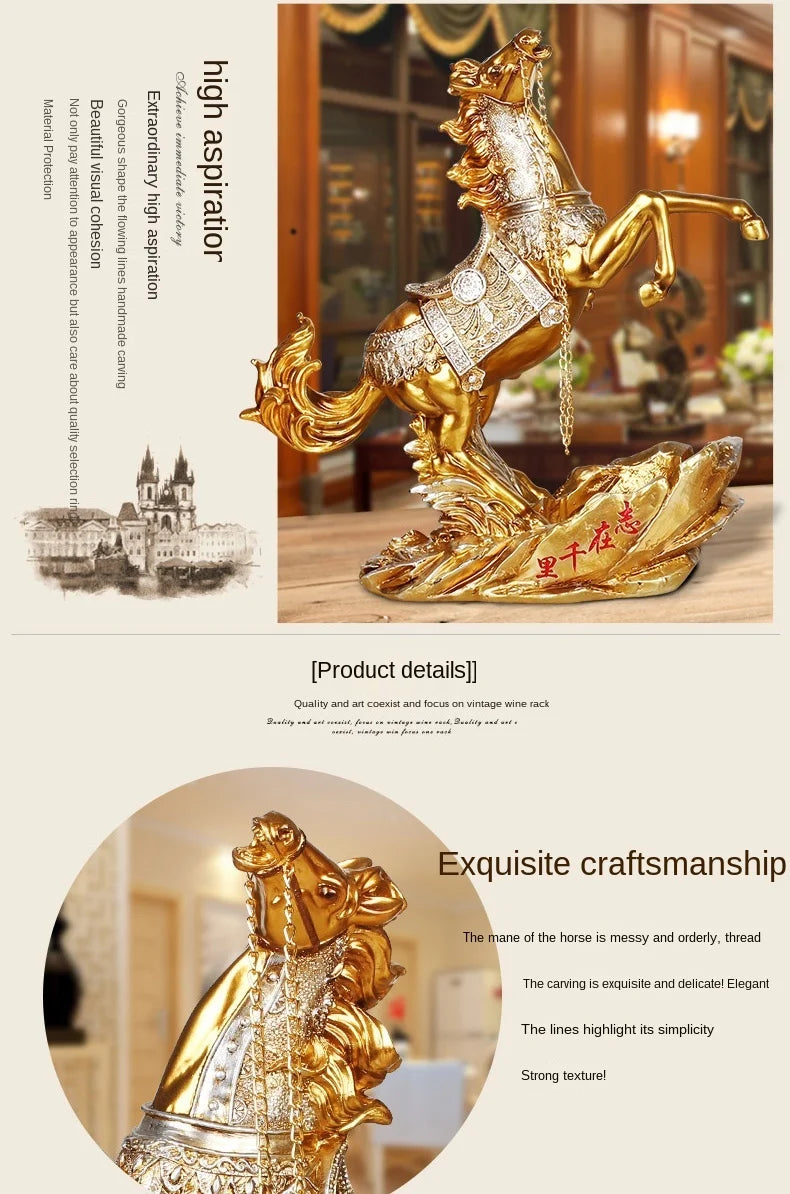 Wine Rack In European Style With Horse For Home Decoration In A Creative Way