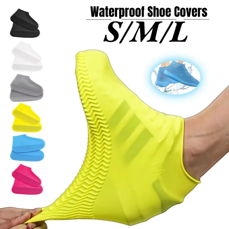 Waterproof Shoes Covers 1 Pair Reusable Of Silicone For Outdoor