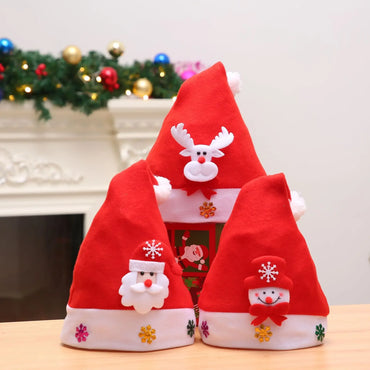 Christmas Hats With Santa Claus Snowman Elk For Home Decoration New Year Party Or Gift