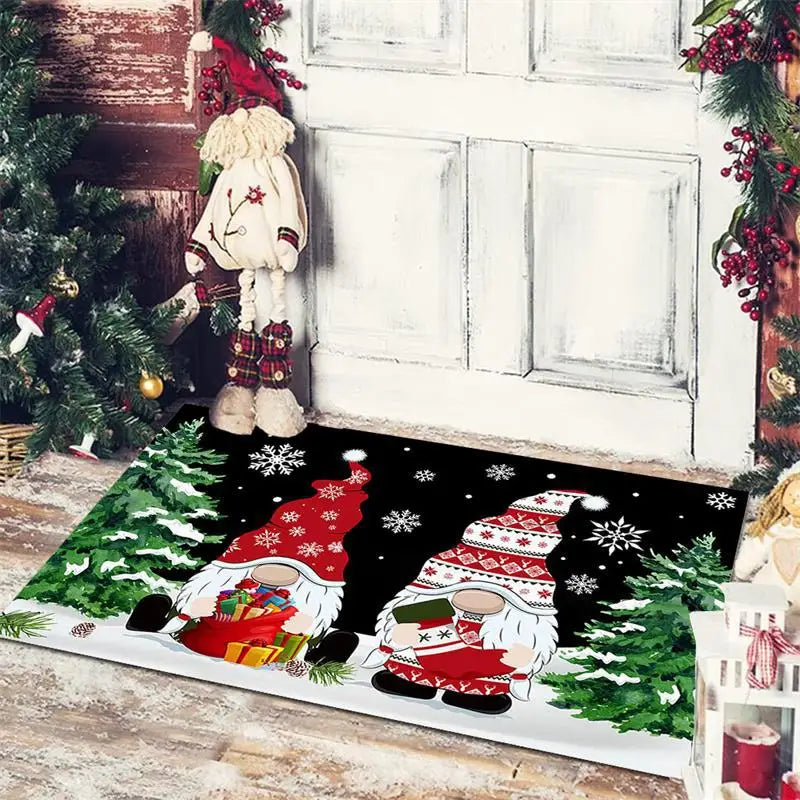 Christmas Floor Mat Anti Slip For Entrance Bedroom Bath For Home Decoration New Year Gift