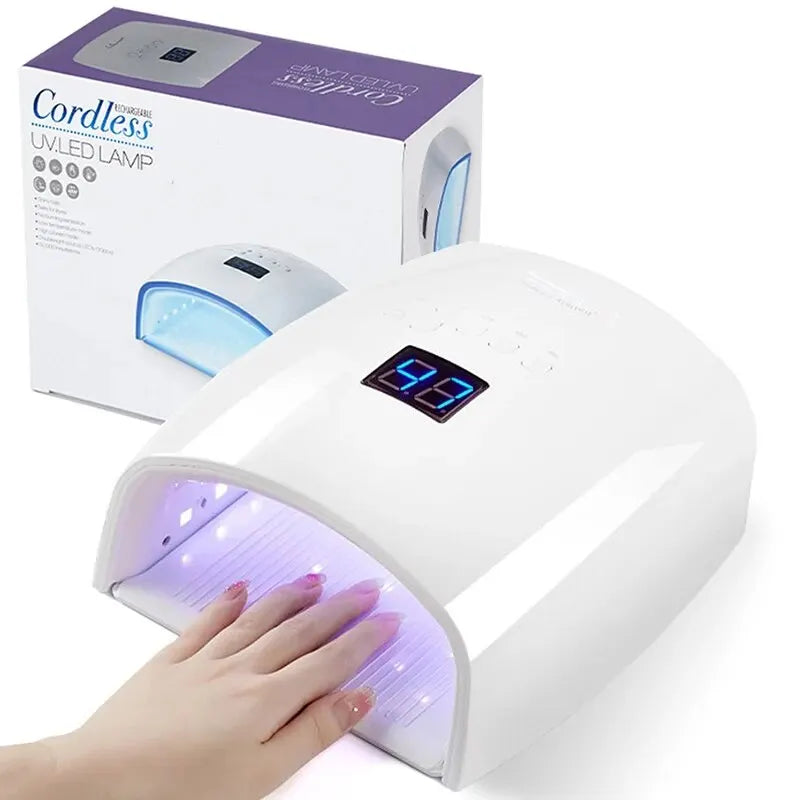 UV LED Nail Lamp Rechargeable 66W Cordless For Gel Polish Professional Nail Art Tools For Home And Salon