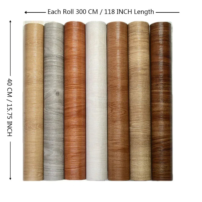 3D Wood Grain Floor Wallpaper Self-adhesive waterproof Wall Sticker Living Room Kitchen toilet metope Home Decor Floor Sticker