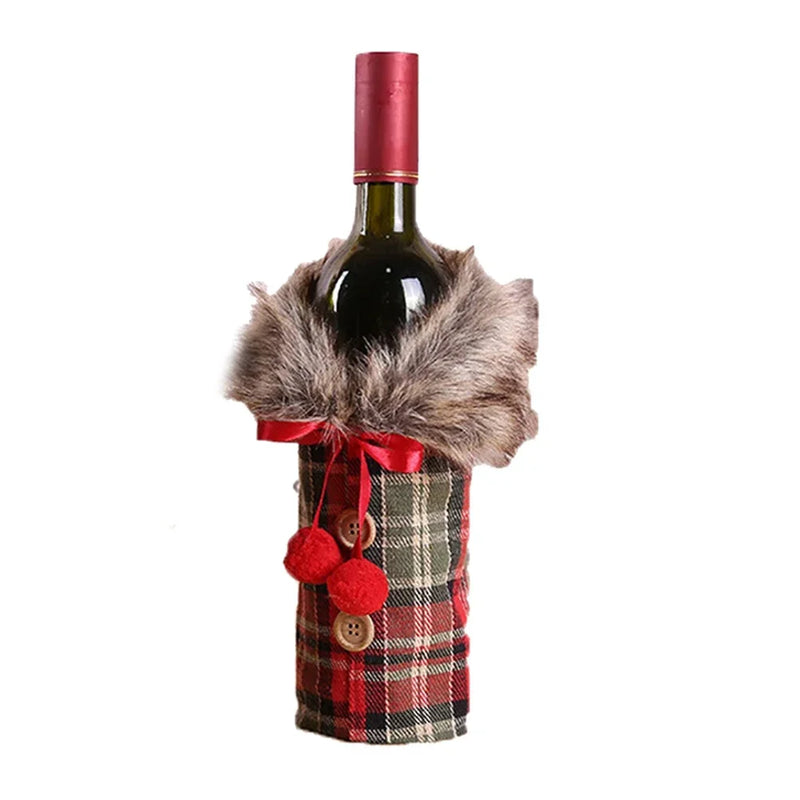 Christmas Wine Bottle Cover Decorations For Home Décor And Xmas New Year Gifts – A, B