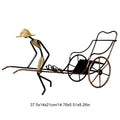 Wine Holder Rickshaw Design In Wrought Iron Retro Design For Home Bar And Display