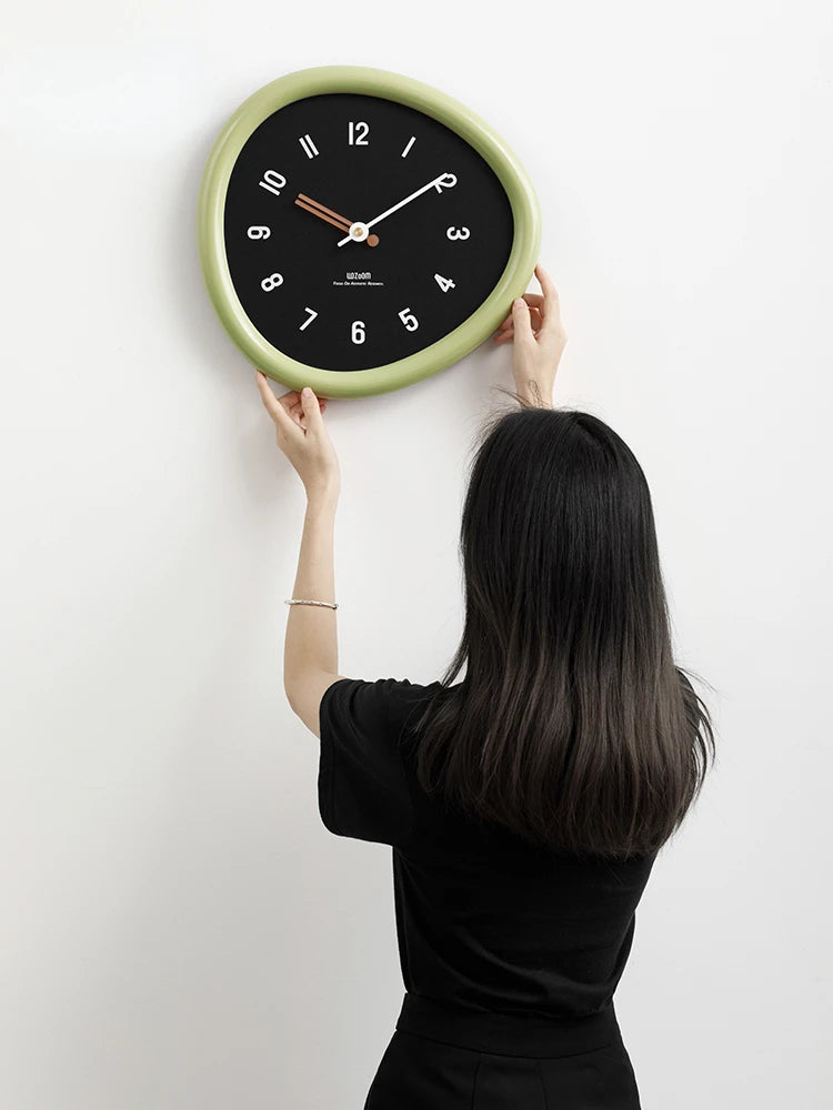 Punch-Free Wall Clock For Living Room As Wall Decorative