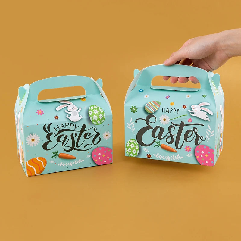 StoBag Easter Party Gift Packaging Protable Box Decorationg Candy Cake Cookies Chocolate Snack Toy Desserts For Meeting Suppily