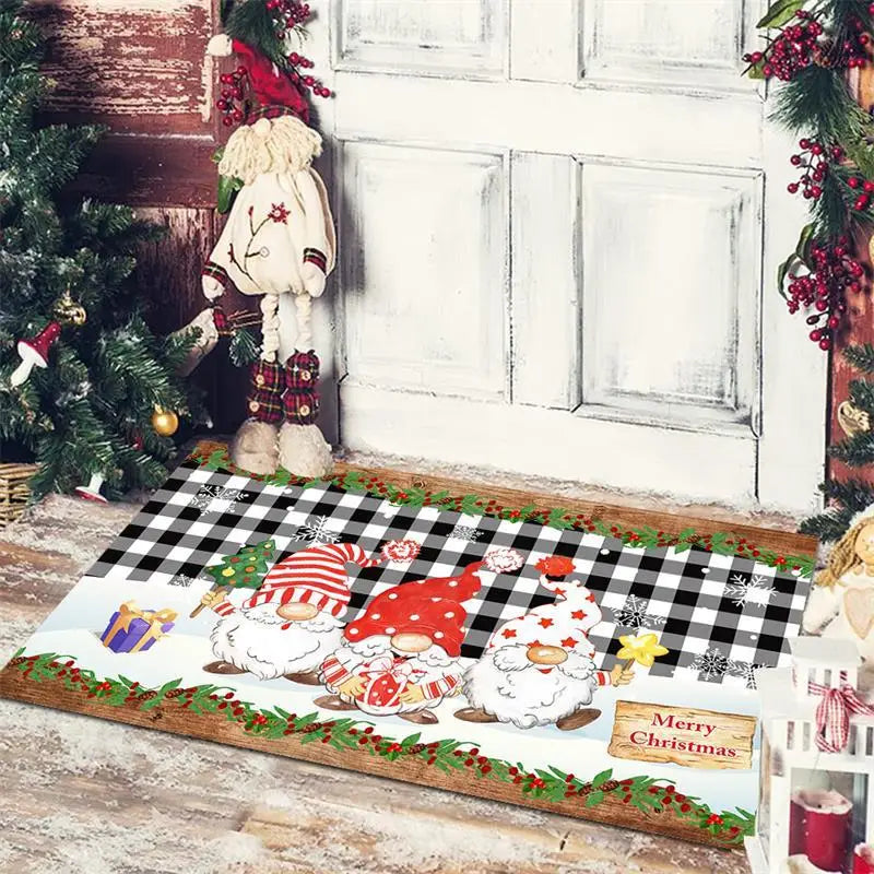 Christmas Floor Mat Anti Slip For Entrance Bedroom Bath For Home Decoration New Year Gift