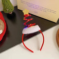 Christmas Headband With LED Lights For Adult And Child - Green And Red Color Xmas Tree Hair Band