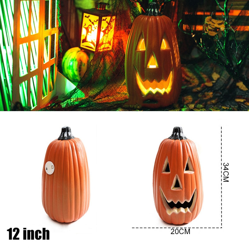 Halloween Jack-O-Lantern Pumpkin With Led Light For Indoor Or Garden Decoration