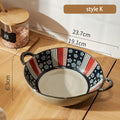 Japanese Household Noodle Ceramic Bowl With Handle Of 7.5inch For  Your Kitchen And Tableware Collection