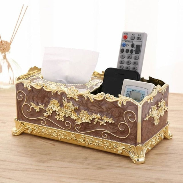 Acrylic Tissue Box European Multi function Home Container Desktop Storage Office KTV Hotel Case Holder Paper Rack