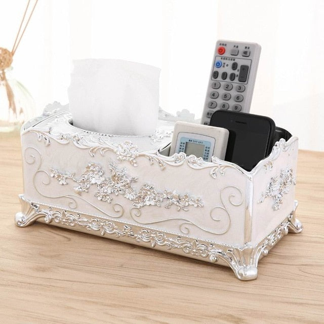 Acrylic Tissue Box European Multi function Home Container Desktop Storage Office KTV Hotel Case Holder Paper Rack