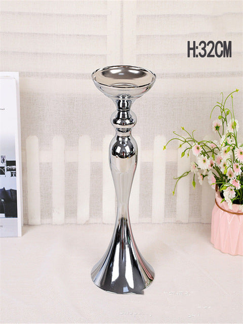 Metal Candle Holders Flowers Vase Candlestick Center pieces Road Lead Candelabra Centerpieces Wedding porps Christmas decoration