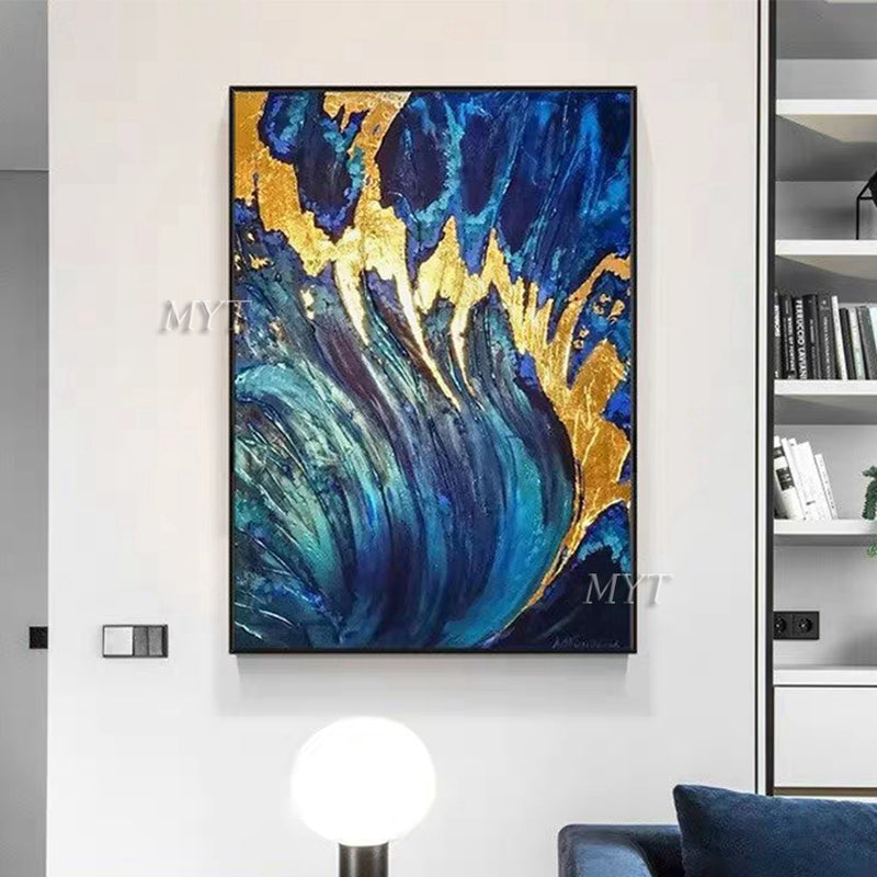 Abstract Handmade Oil Painting With Bold Color Collection As Wall Art For Home Decoration